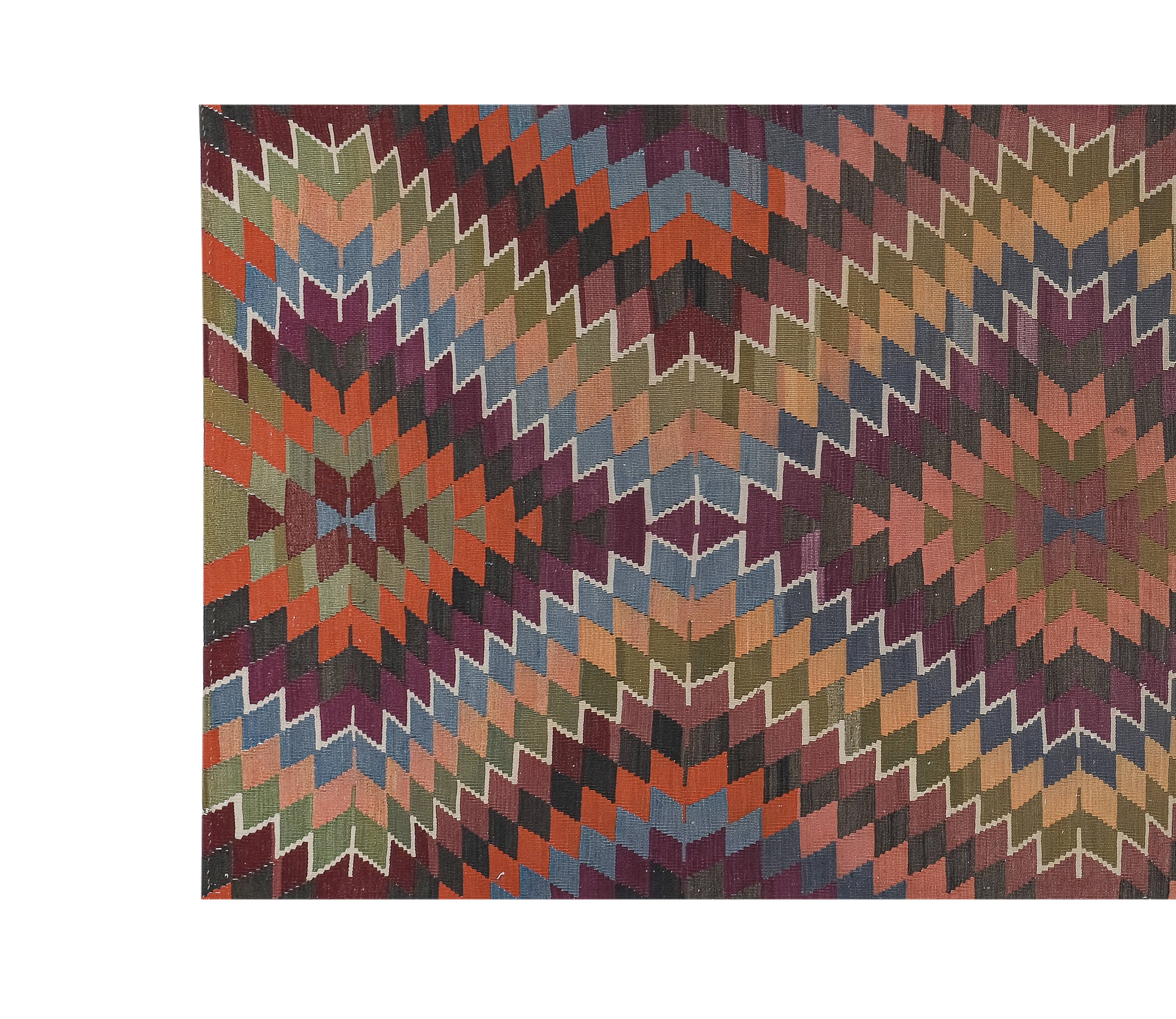Vintage Turkish Kilim Rug 4'11'' x 11'10''
