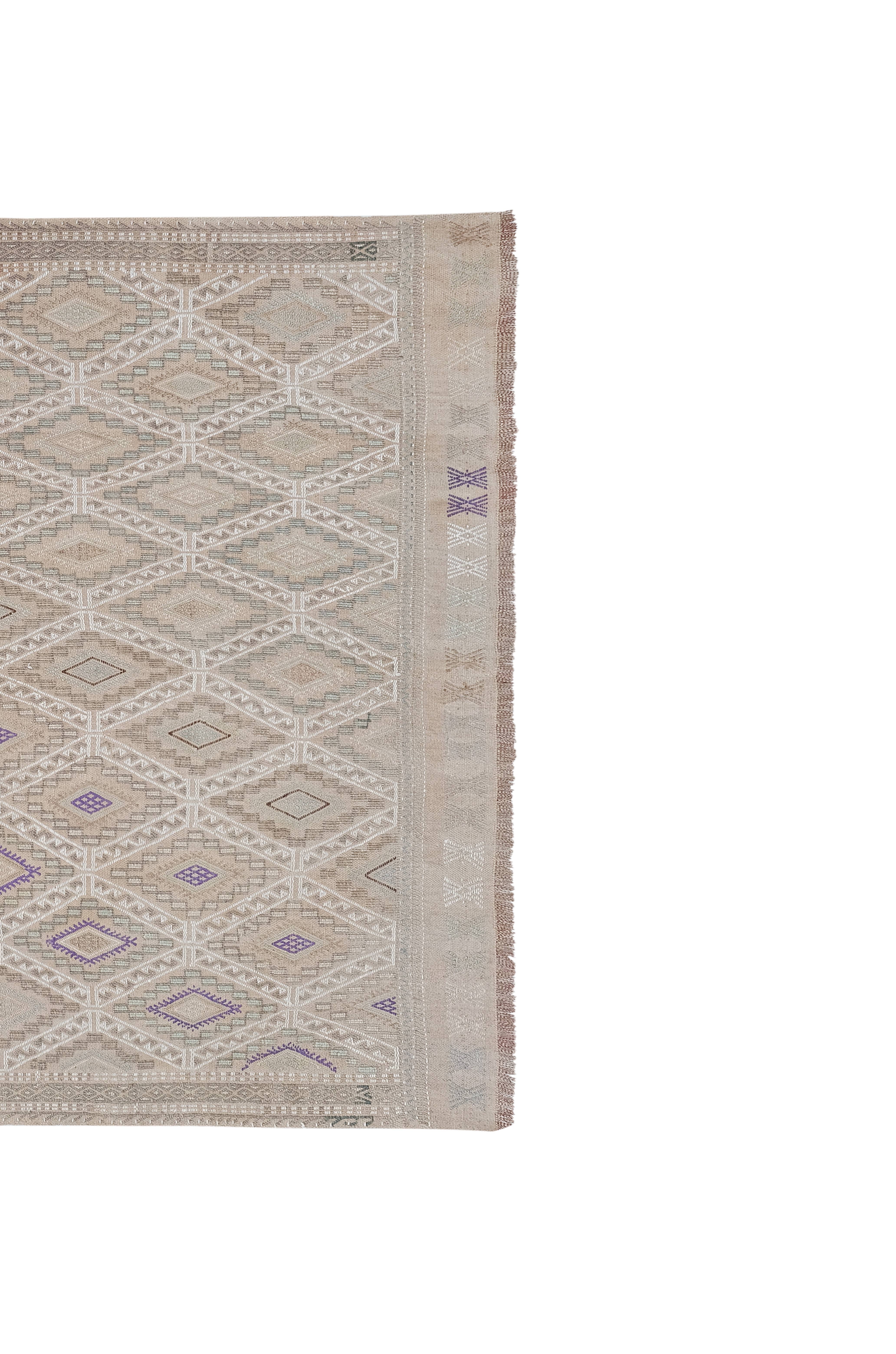 Vintage Turkish Kilim Rug 5'2'' x 7'5''