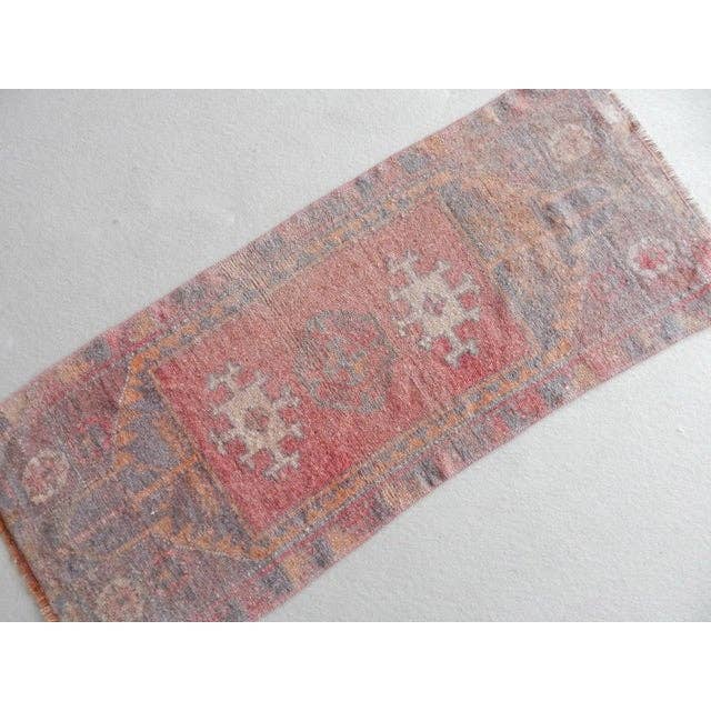Vintage Turkish Rug 17'' x 41''