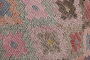 Vintage Turkish Kilim Runner 2'4'' x 22'10''