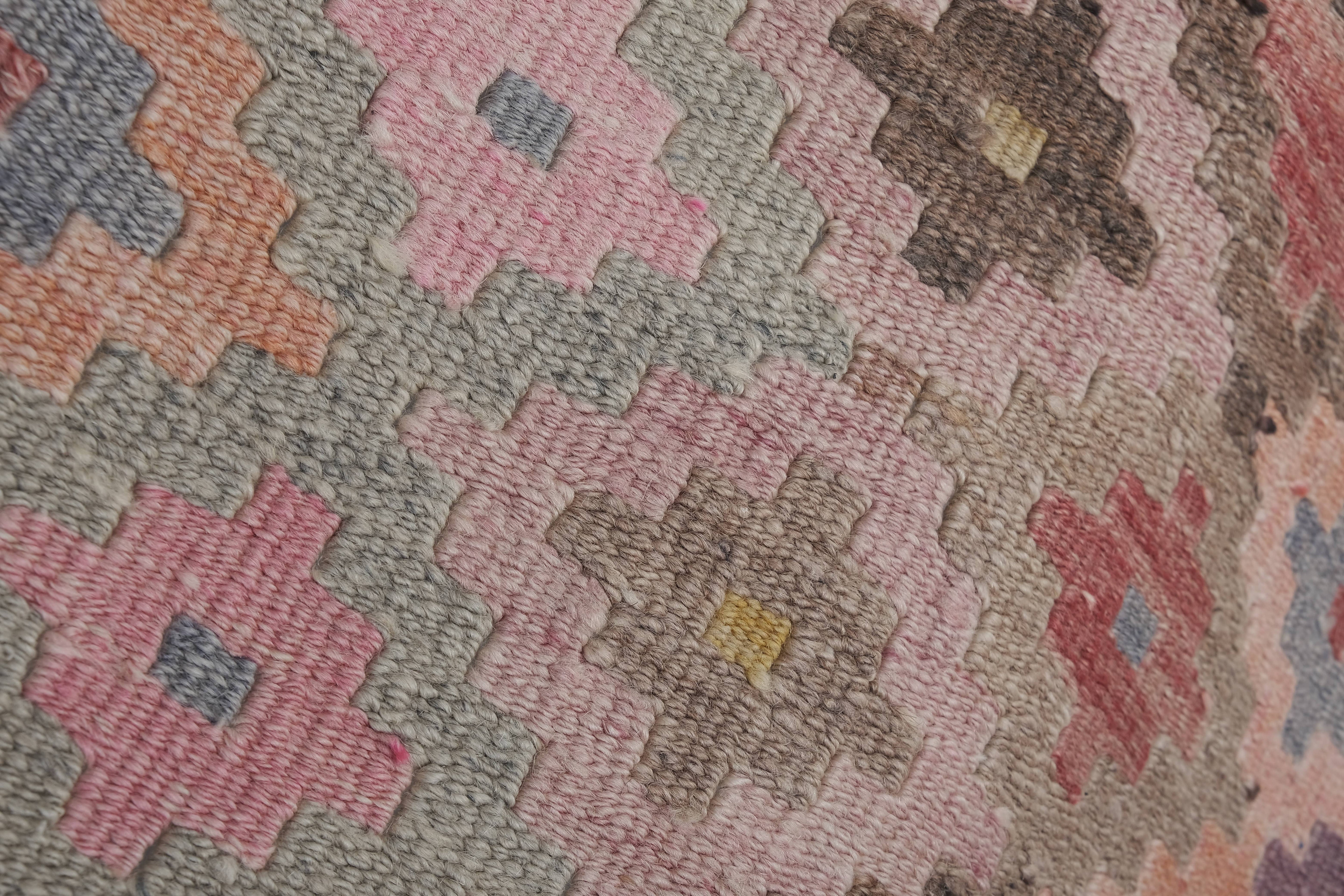 Vintage Turkish Kilim Runner 2'4'' x 22'10''