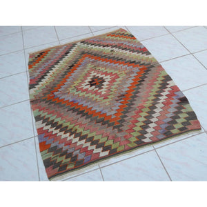 Vintage Turkish Kilim Rug 39'' x 47''