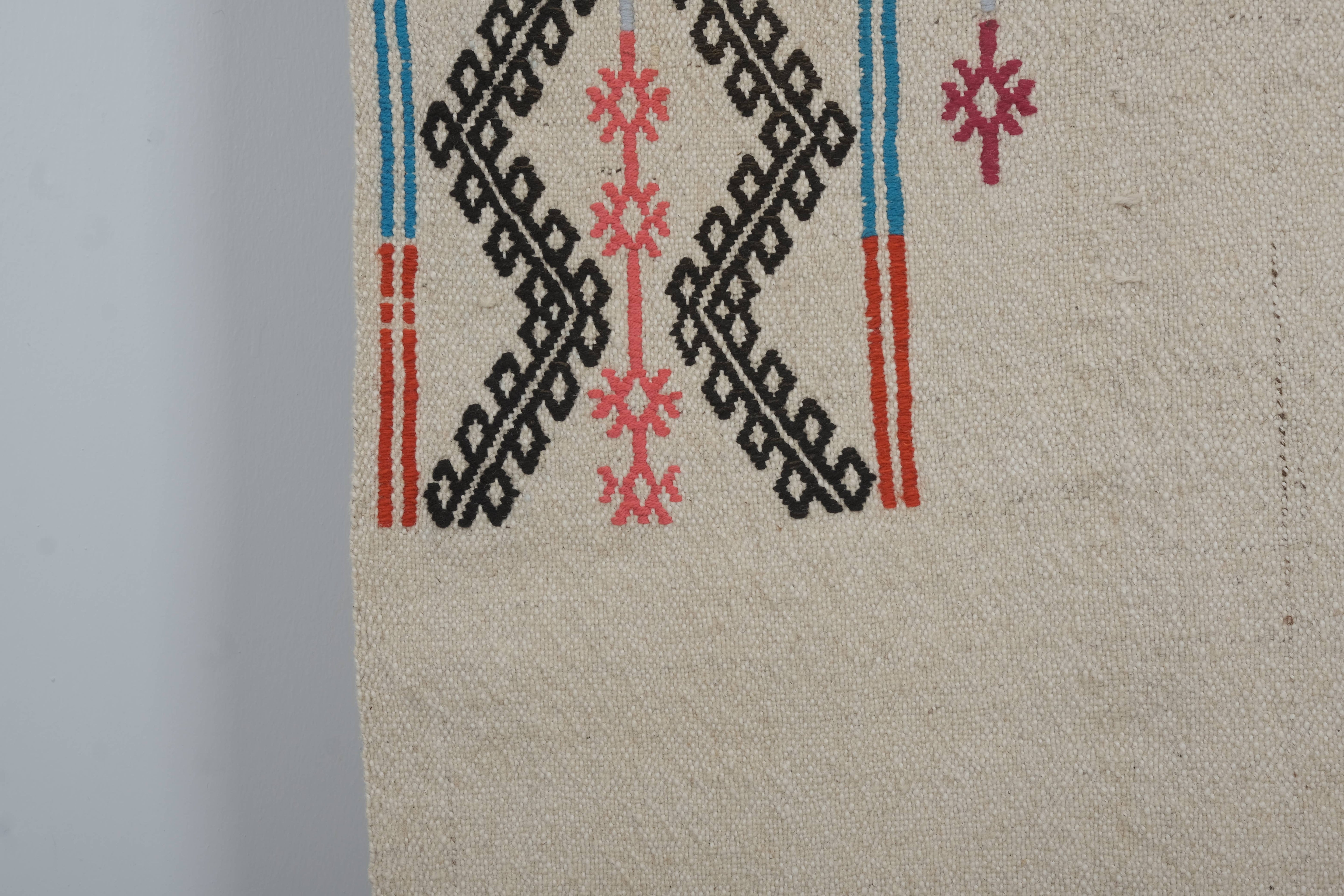 Vintage Turkish Kilim Runner 2'8'' x 16'6''
