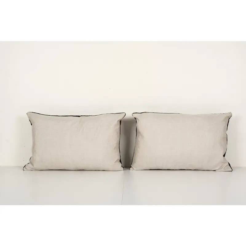 Silk Ikat Velvet Pillow Cover Set of 2 | 16'' x 24''