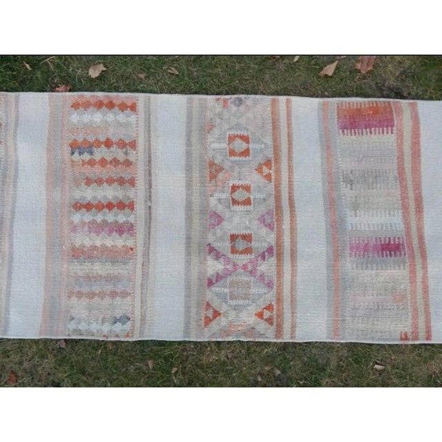 Vintage Turkish Kilim Runner 2'6'' x 9'6''