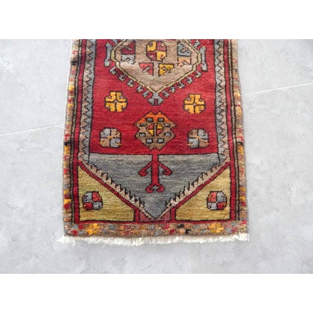 Vintage Oushak Rug 18'' x 43''
