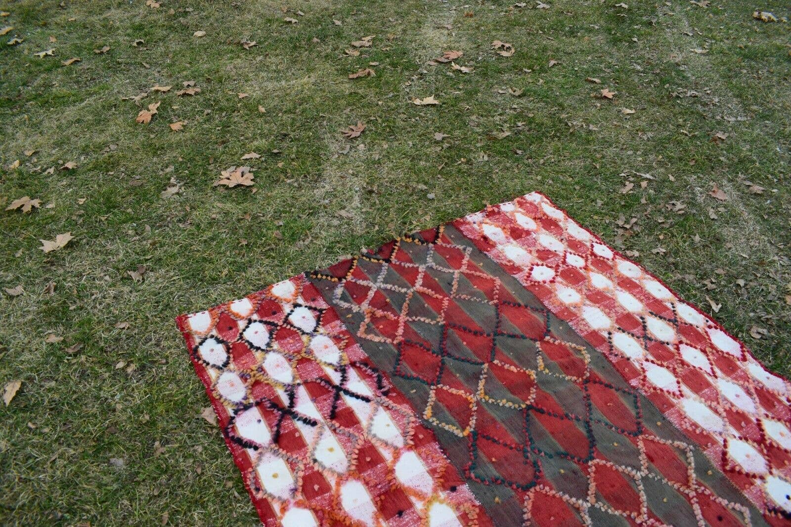 Vintage Turkish Tulu Rug 4'8'' x 5'5''