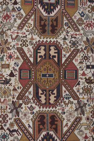Vintage Turkish Soumac Rug 3'4'' x 6'4''
