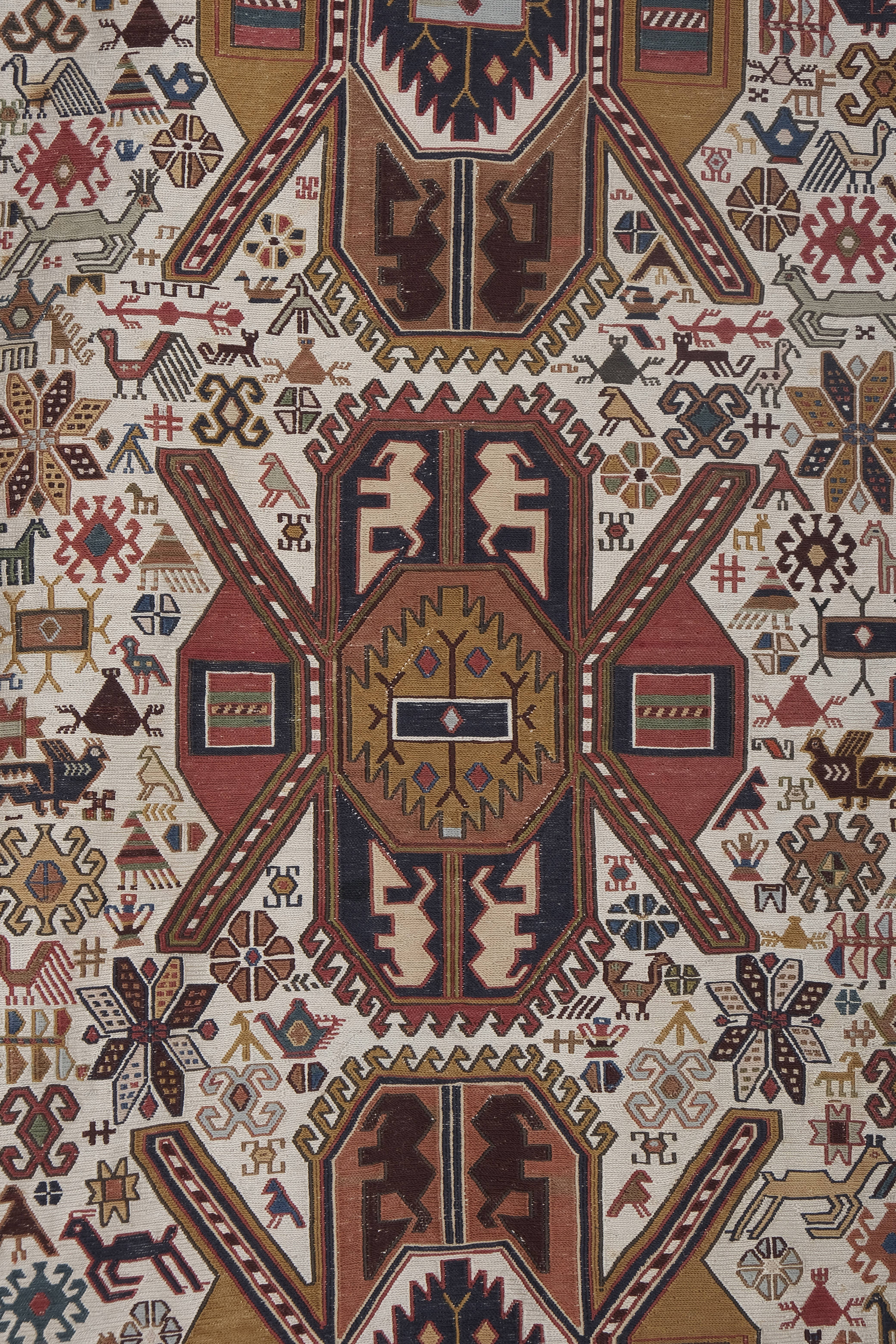 Vintage Turkish Soumac Rug 3'4'' x 6'4''