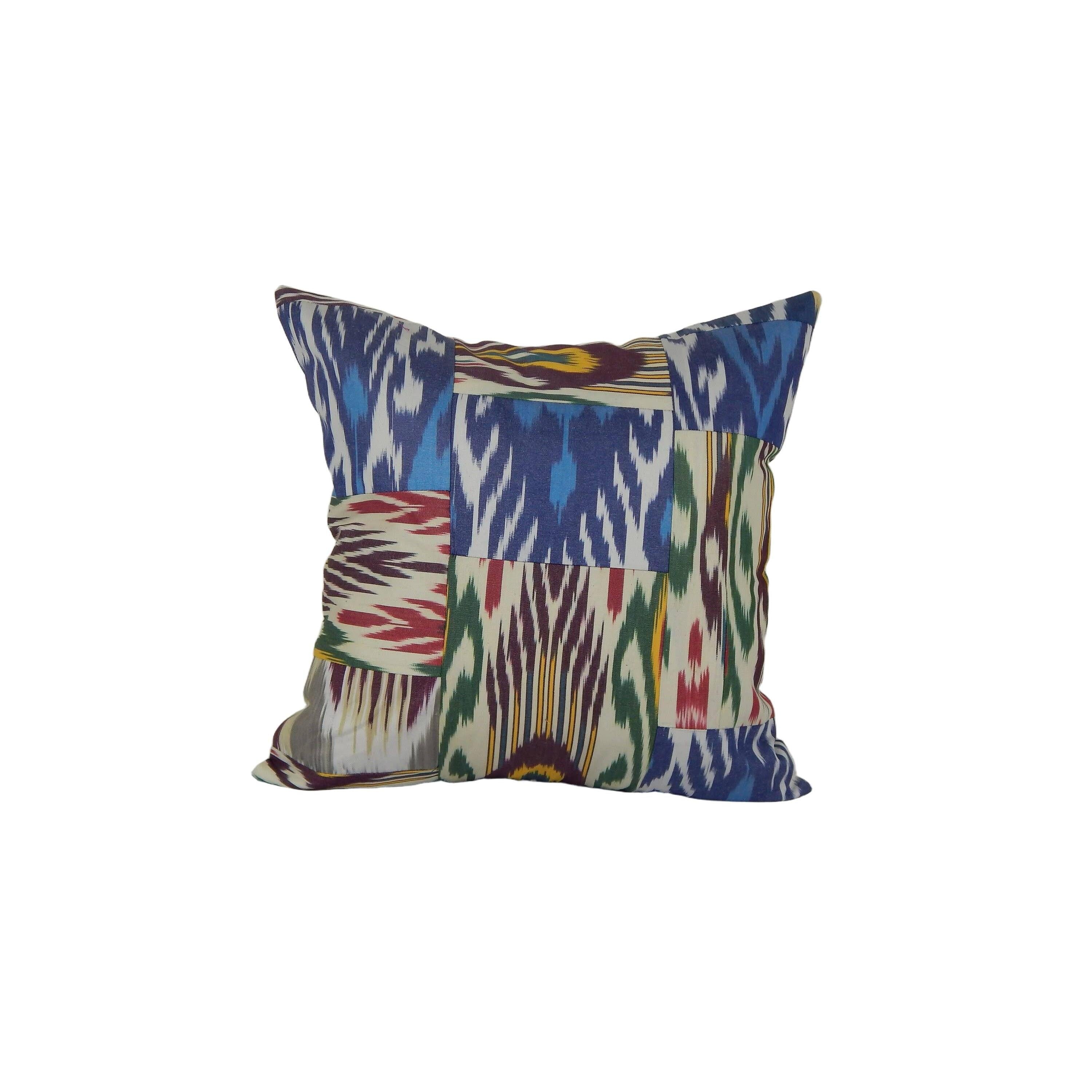 Silk Ikat Velvet Pillow Cover | 20'' x 20''
