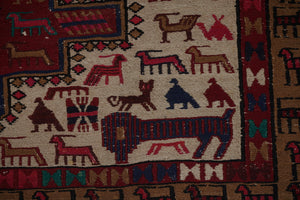 Vintage Soumac Kilim Rug 3'5'' x 4'7''