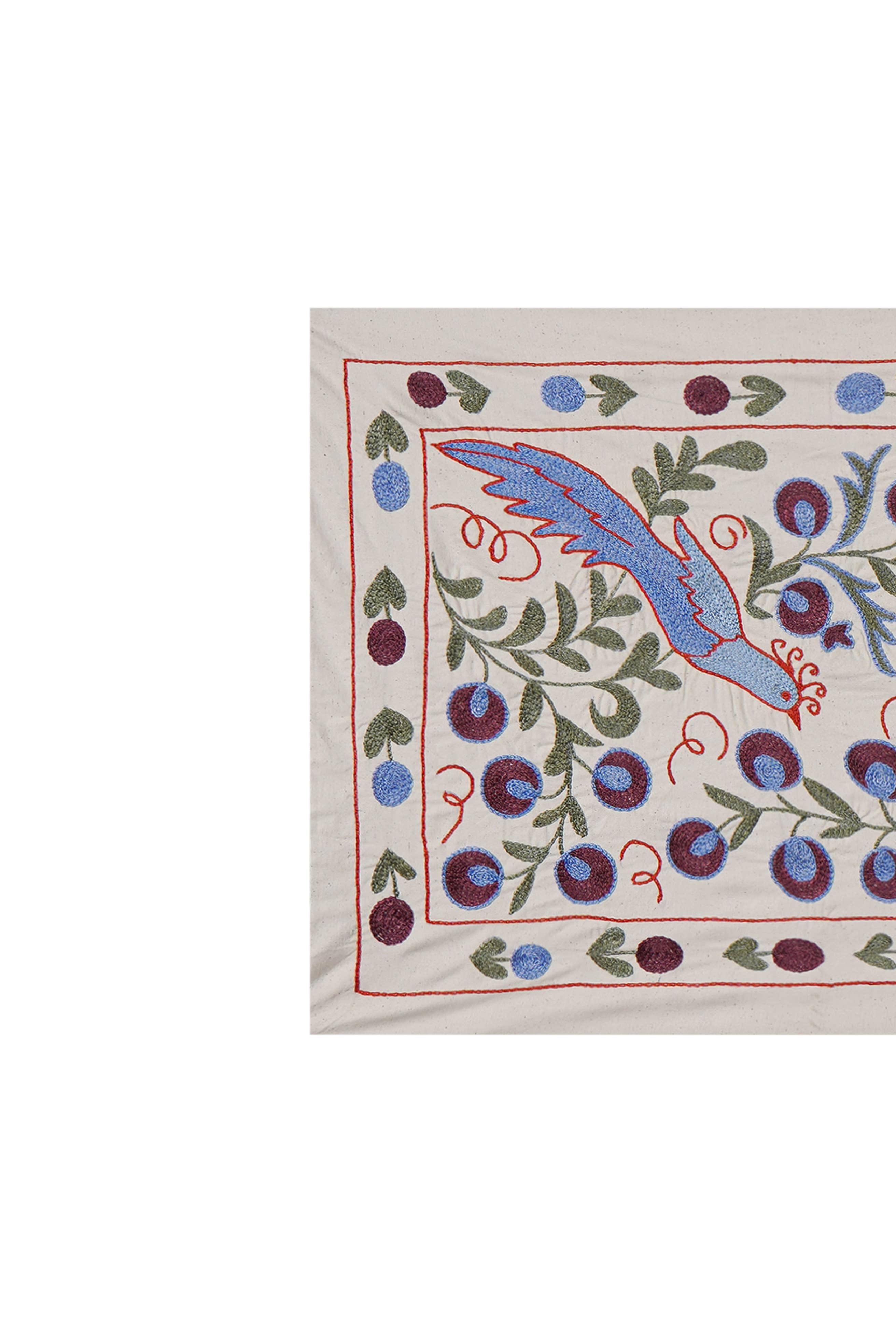 Bird Suzani Wall Hanging & Tablecloth | 18'' x 37''