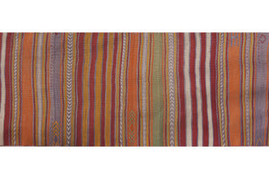 Vintage Turkish Kilim Runner 2'2'' x 17'2''