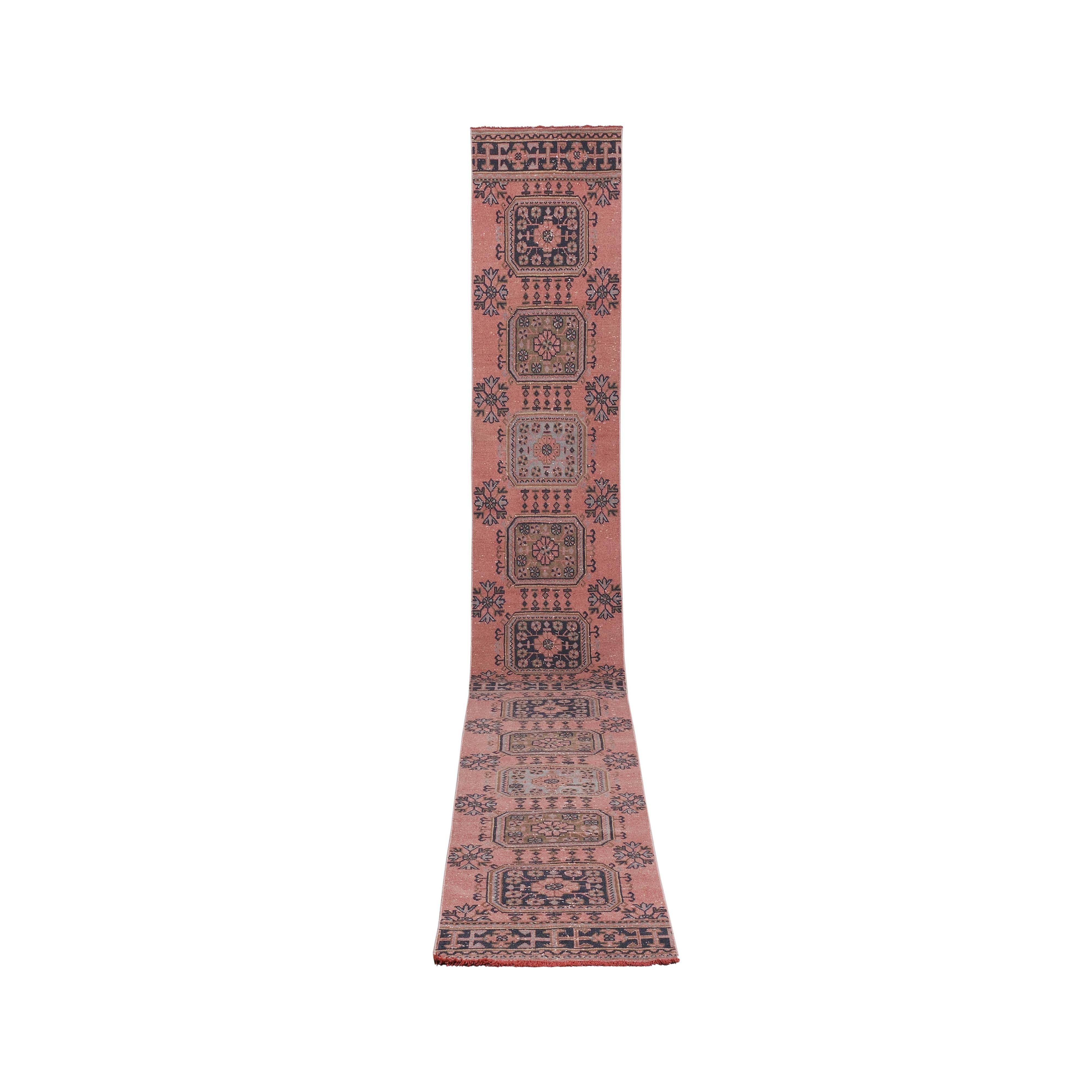 Vintage Turkish Runner Rug 2'6'' x 21'9''