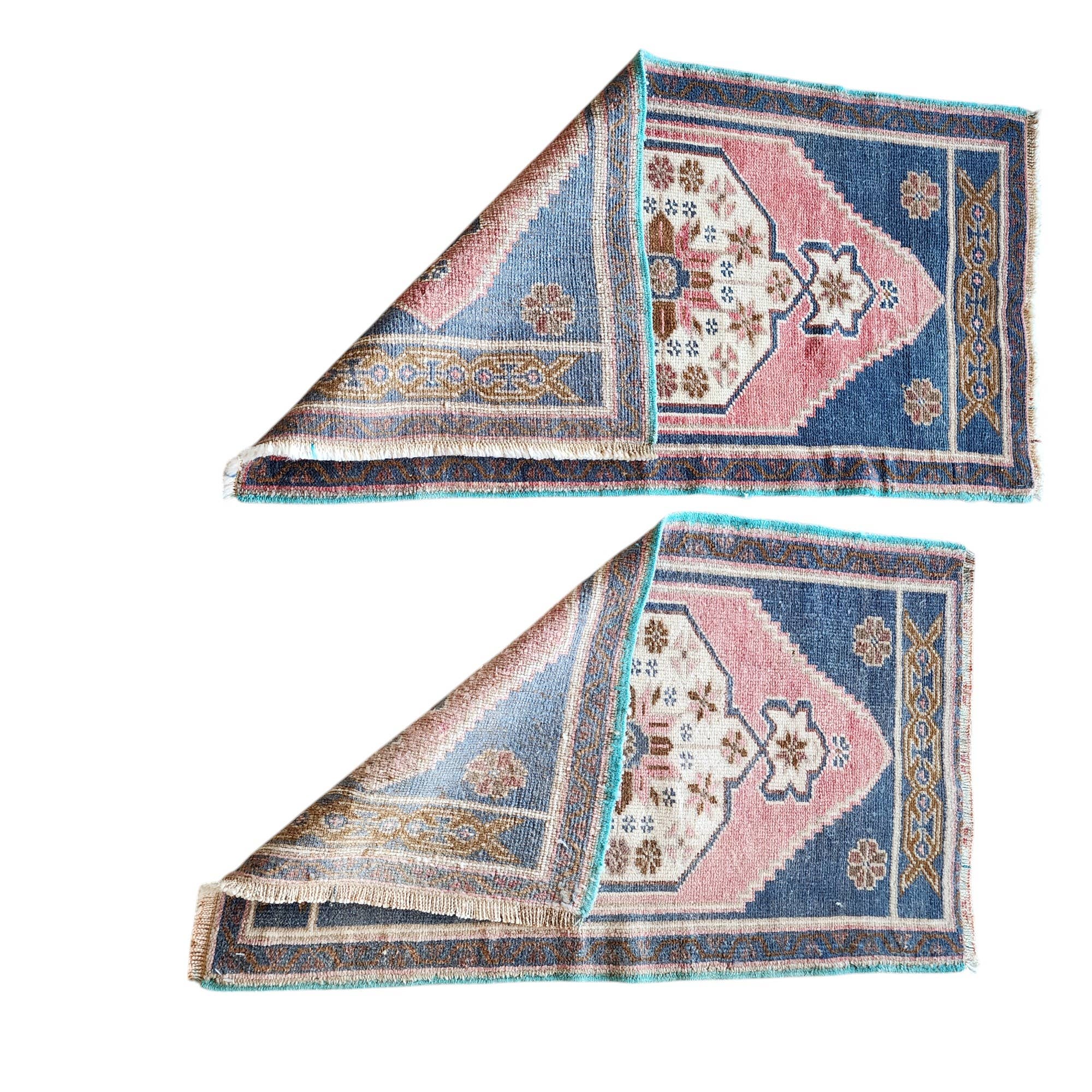 Vintage Turkish Yastik Rugs Set of 2 | 22'' x 36''