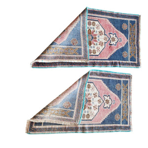 Vintage Turkish Yastik Rugs Set of 2 | 22'' x 36''