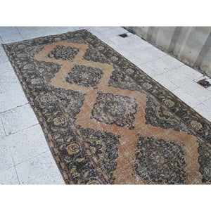 Vintage Turkish Anatolian Oushak Rug 4'7'' x 12'4''