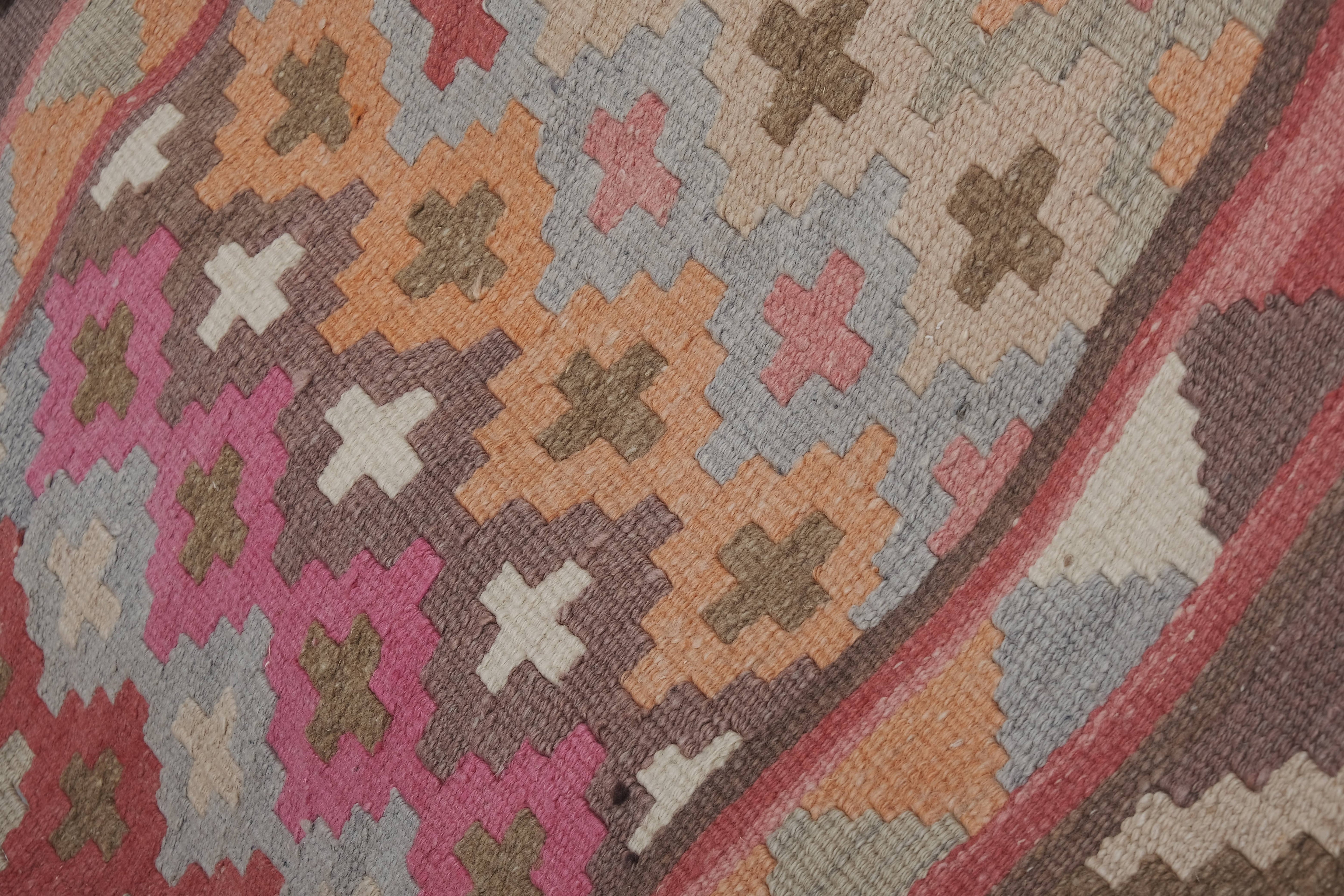 Vintage Turkish Kilim Runner 2'5'' x 20'4''