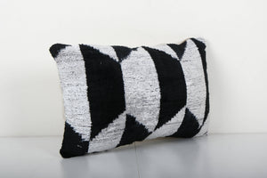 Silk Ikat Velvet Pillow Cover | 9'' x 16''