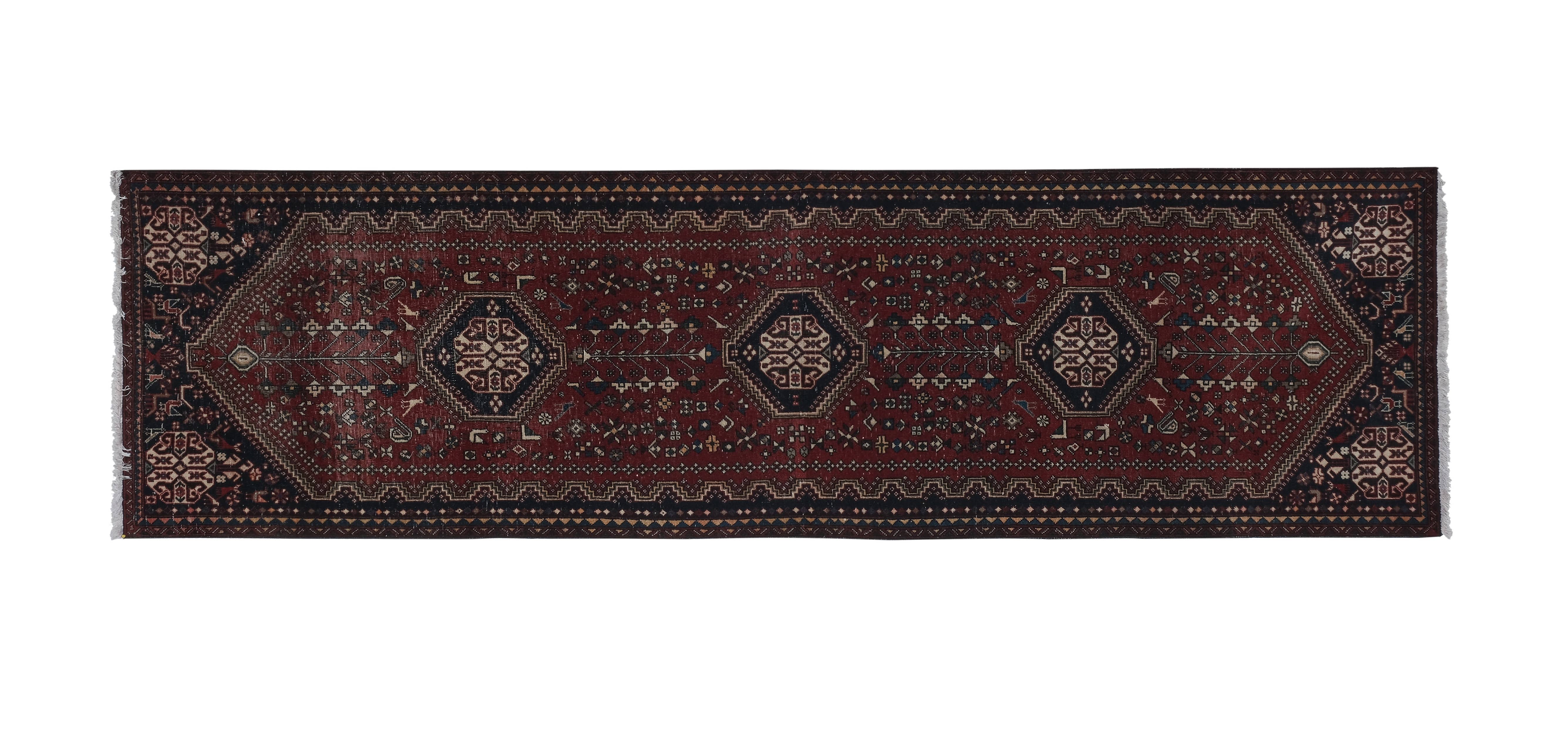 Vintage Turkish Runner Rug 2'7'' x 9'6''