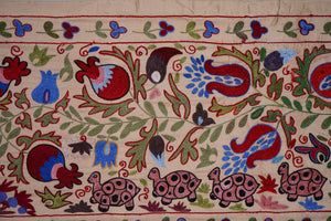 Hand-Embroidered Suzani Table Runner 1'8'' x 6'3''