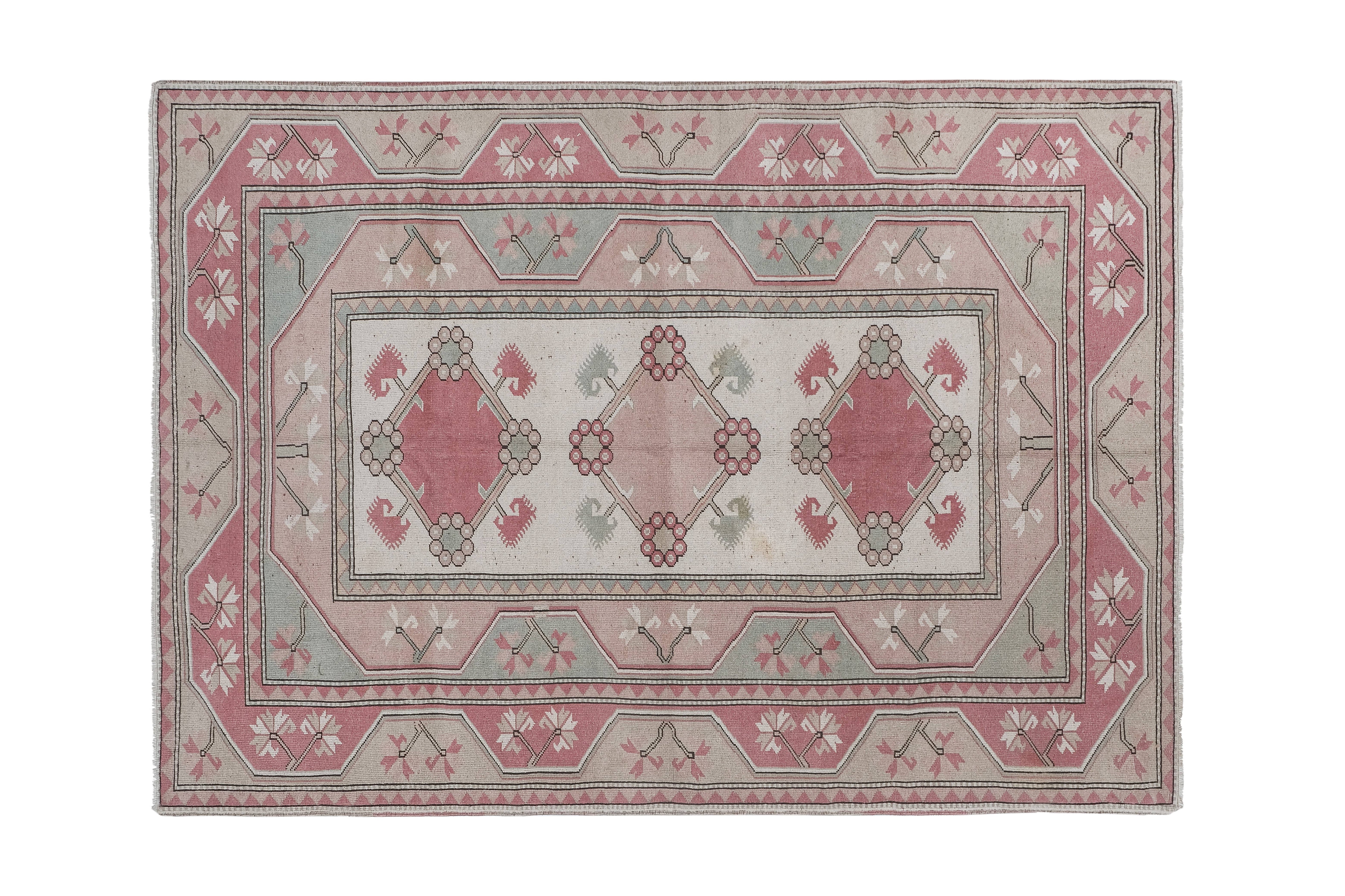 Vintage Turkish Rug 6'11'' x 10'