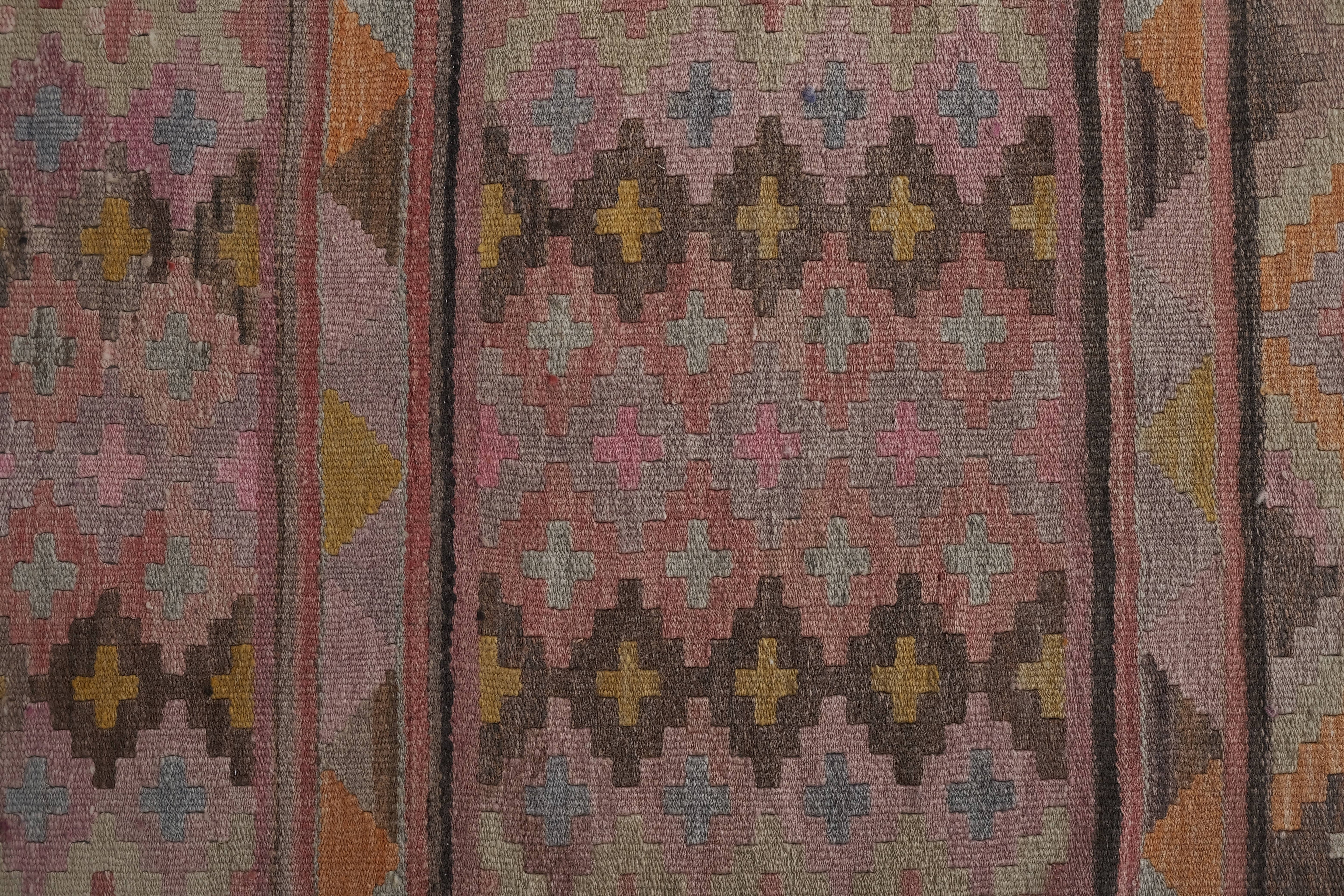 Vintage Turkish Kilim Runner 2'4'' x 22'10''