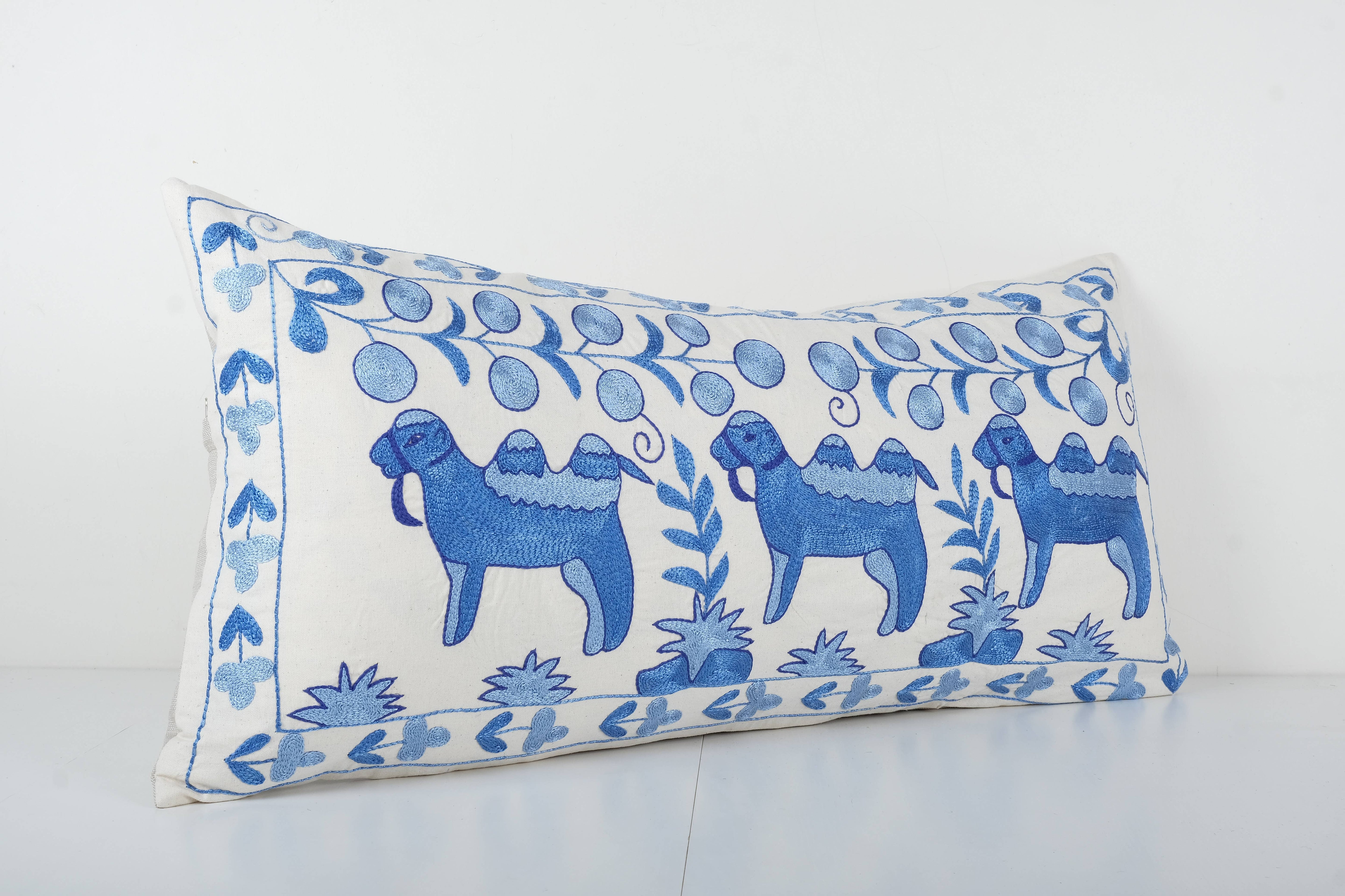 Camel Suzani Bedding Pillow Cover | 18'' x 36''