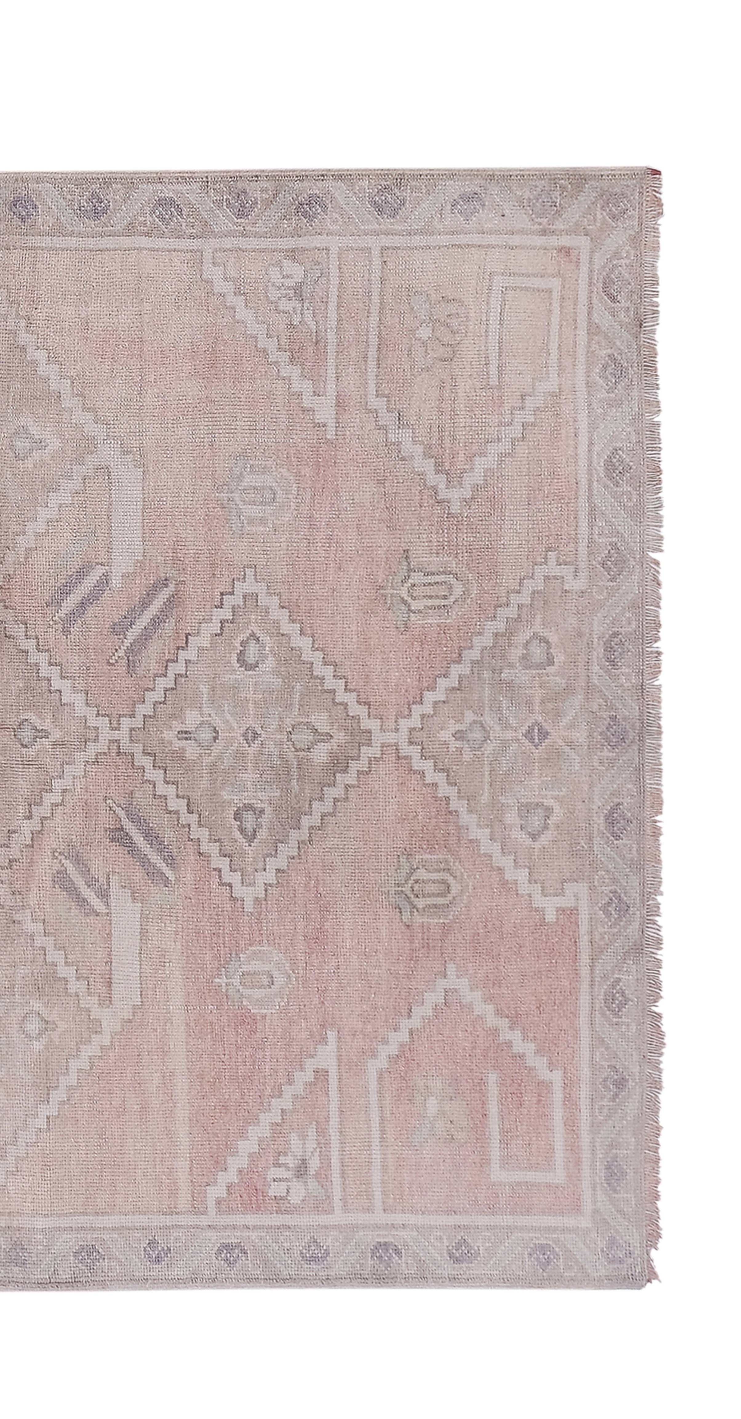 Vintage Turkish Karapinar Rug 5'1'' x 10'2''
