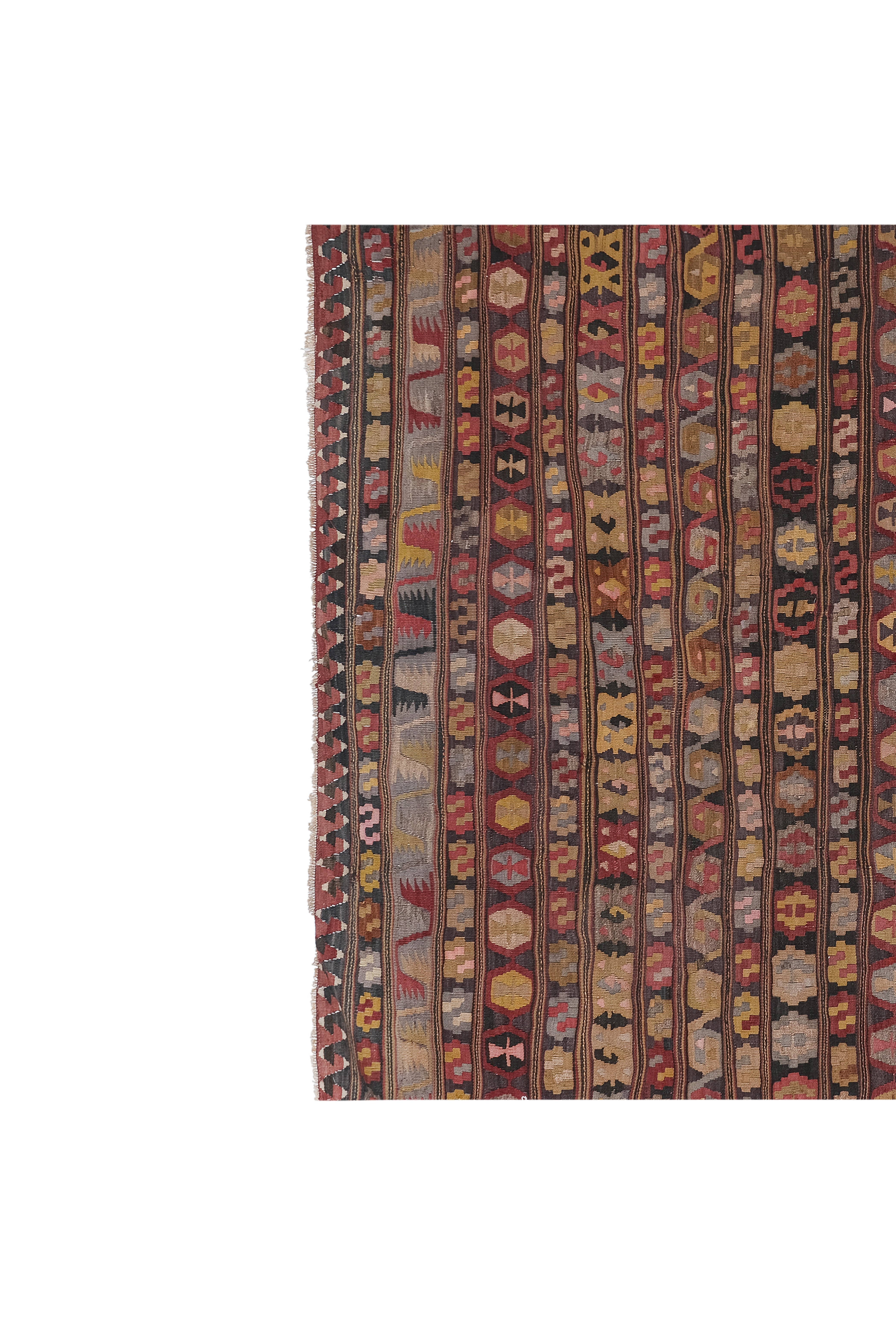Vintage Turkish Kilim Rug 5'2'' x 7'11''