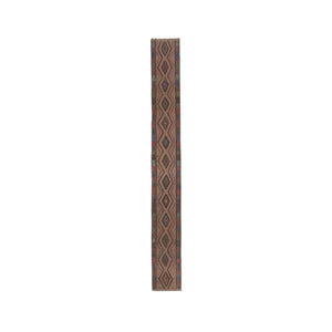 Vintage Turkish Kilim Runner 1'6'' x 13'2''