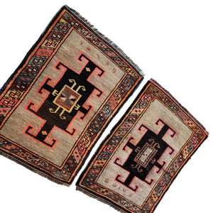 Vintage Oushak Yastik Rugs Set of 2 | 22'' x 31''