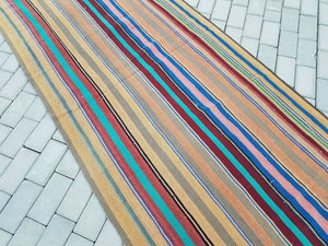 Vintage Turkish Kilim Runner 3'5'' x 8'8''