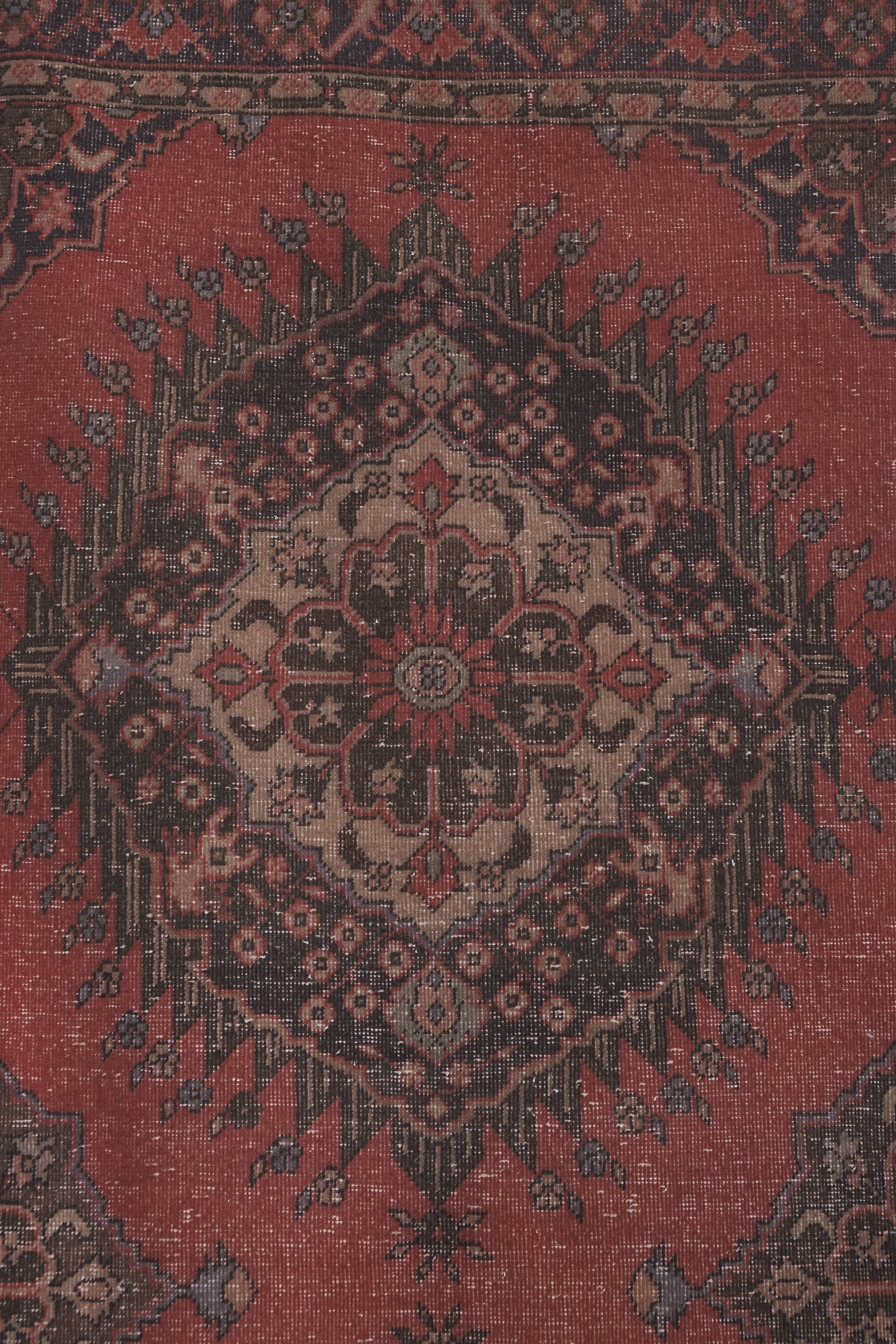 Vintage Turkish Runner Rug 3'4'' x 13'3''