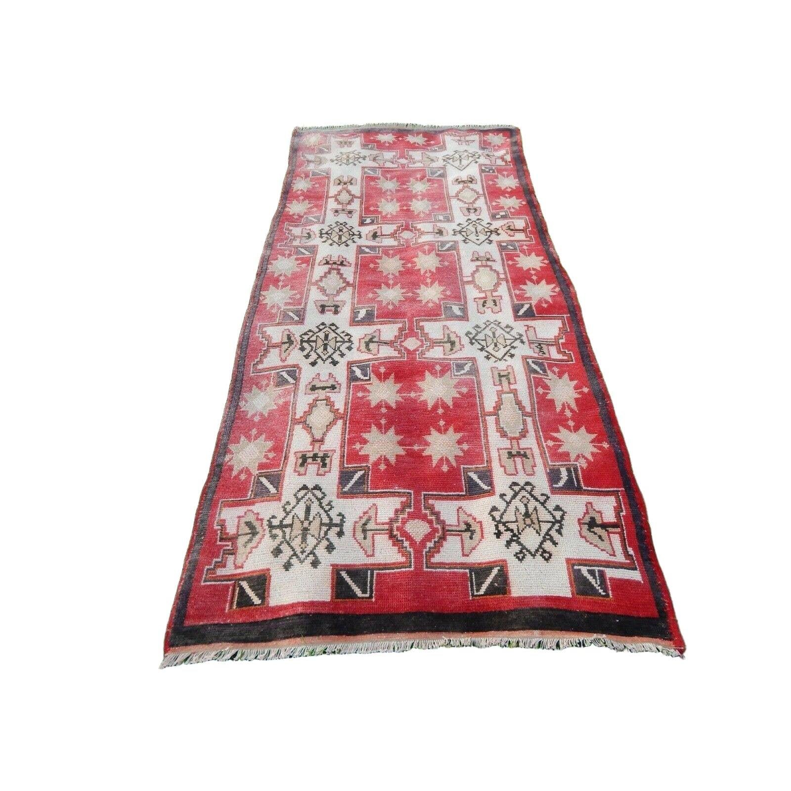 Vintage Turkish Anatolian Runner Rug 3'9'' x 8'2''