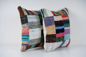 Kilim Patchwork Pillow Cover Set of 2 | 20'' x 20''