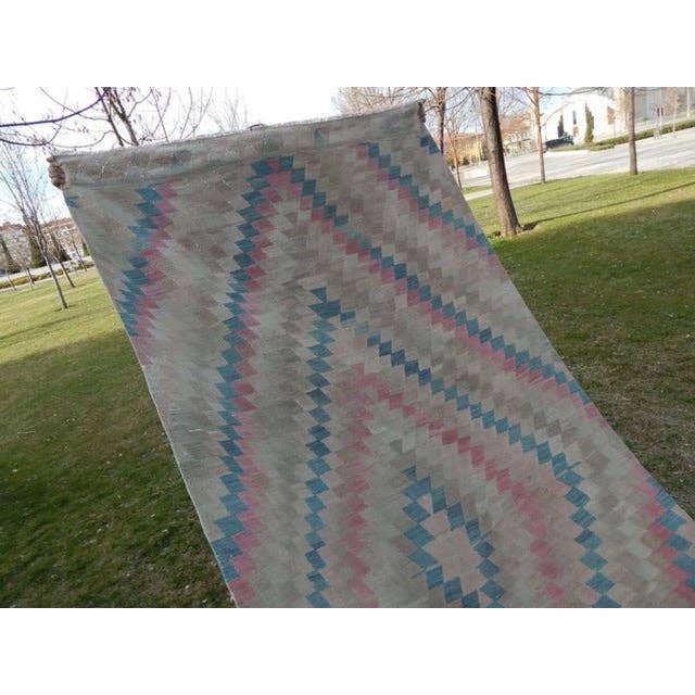 Vintage Turkish Kilim Runner 4'9'' x 11'1''