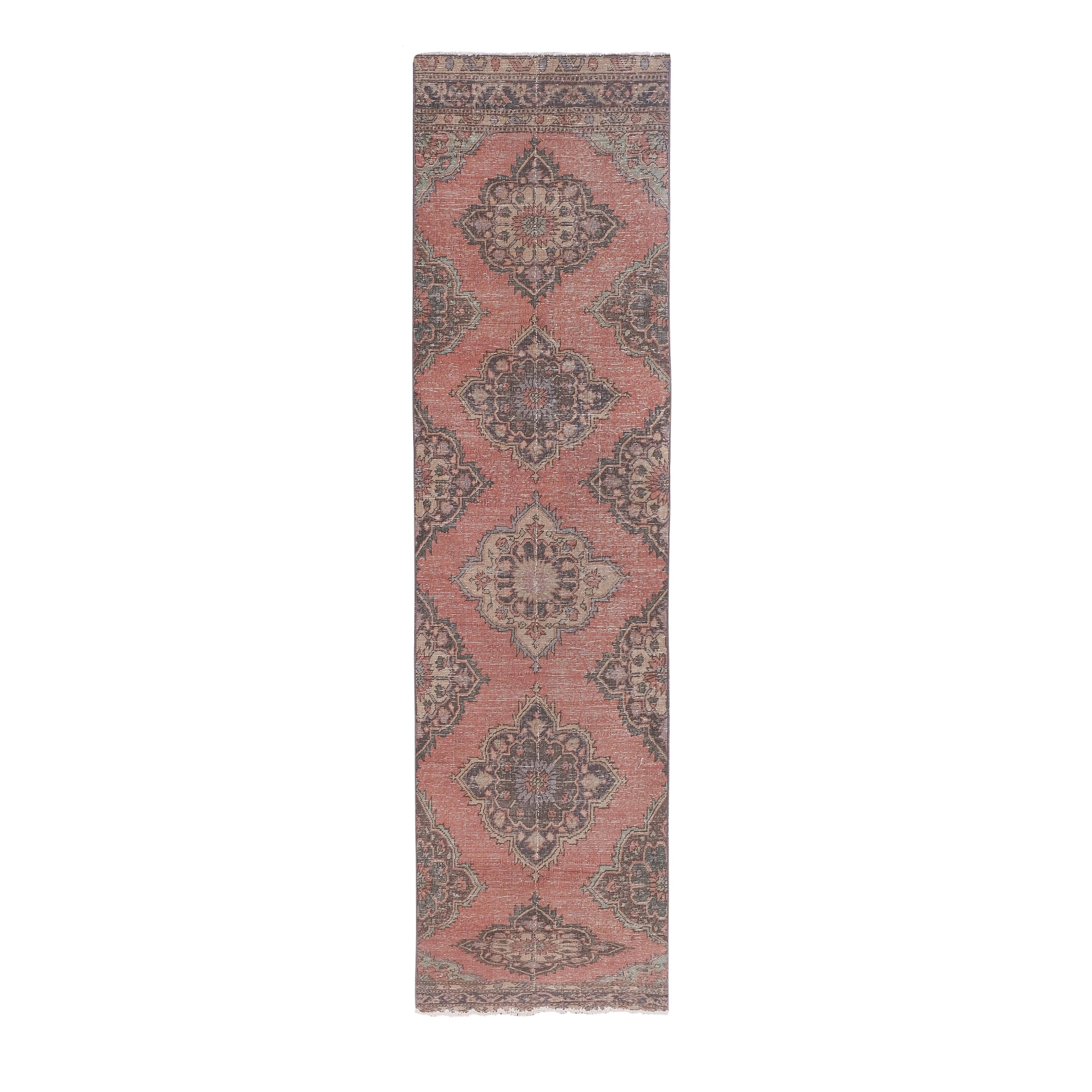 Vintage Turkish Runner Rug 3'2'' x 11'11''