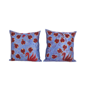 Silk Suzani Pillow Cover Set of 2 | 18'' x 18''