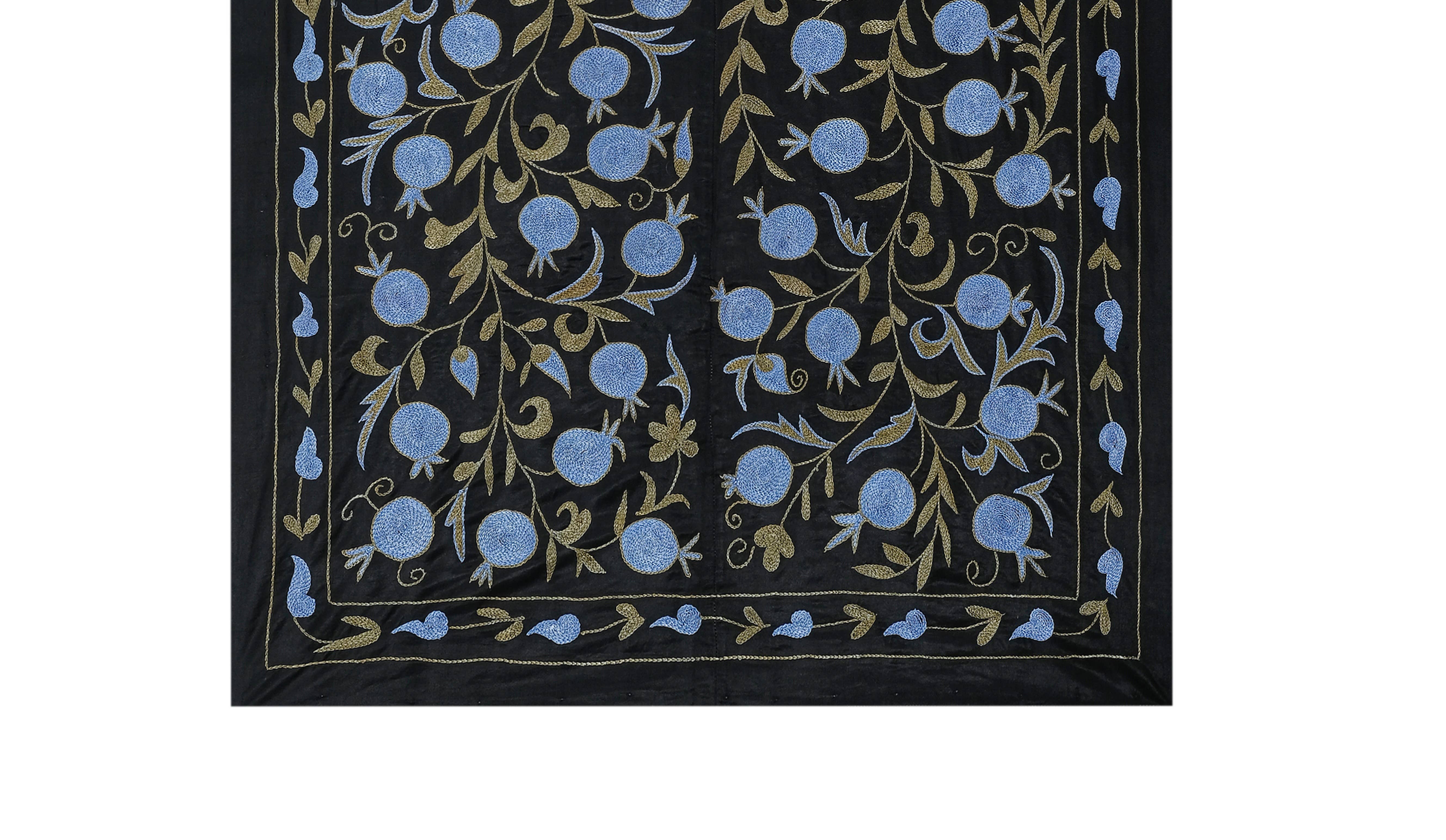 Silk Suzani Wall Hanging & Bedspread 3'4'' x 6'1''