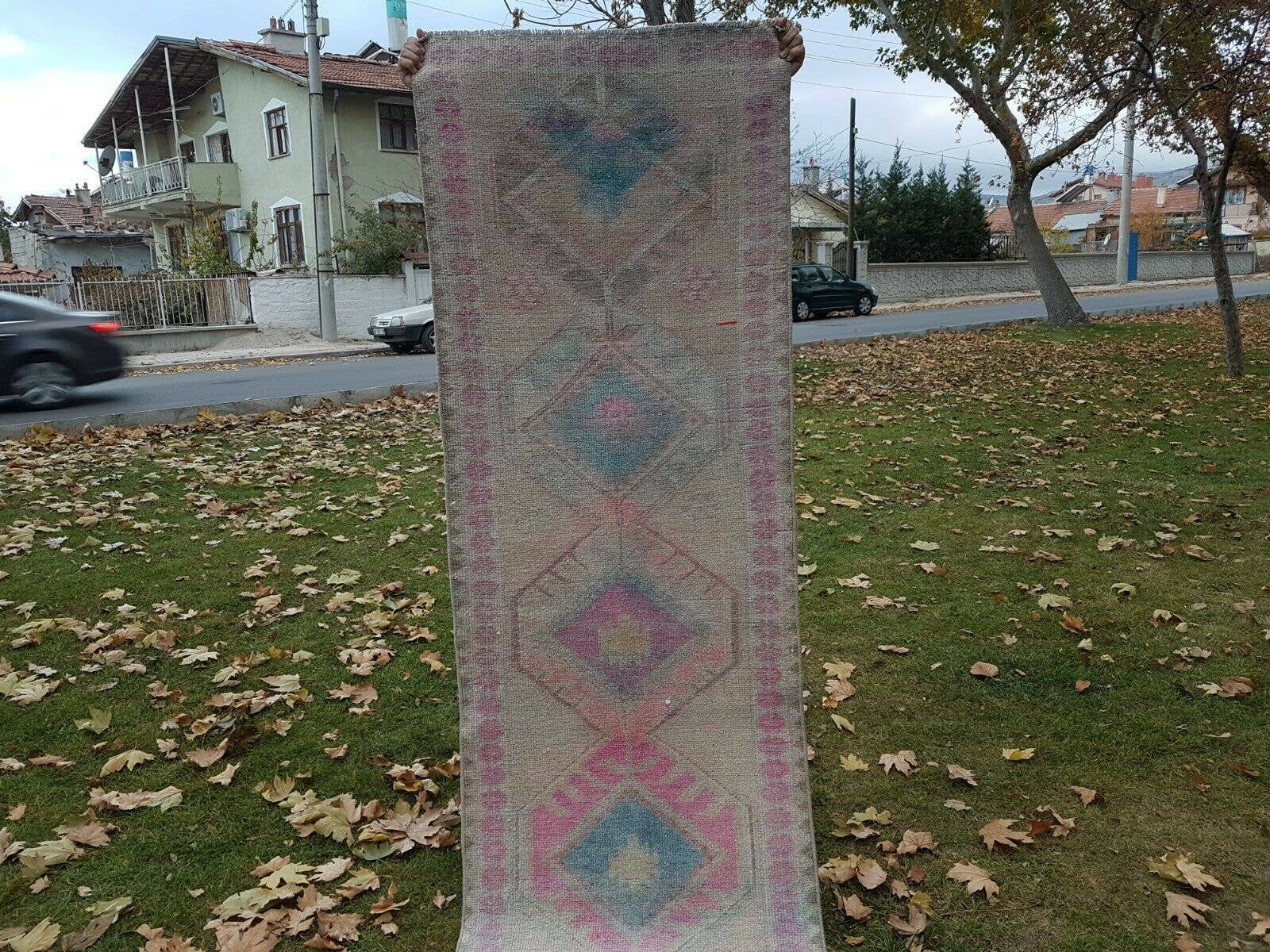 Vintage Herki Runner Rug 2'7'' x 13'1''