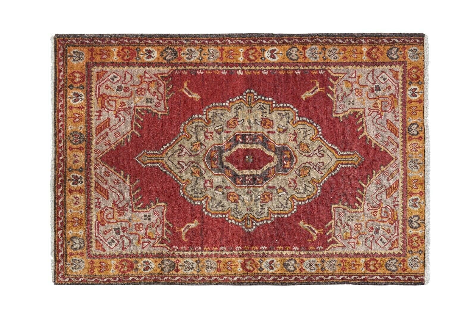 Vintage Turkish Rug 3' x 4'4''