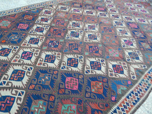 Vintage Turkish Kilim Rug 4'10'' x 12'11''