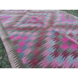 Vintage Caucasian Kilim Runner 3'11'' x 9'6''