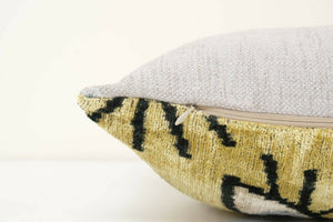 Silk Ikat Velvet Pillow Cover | 16'' x 24''