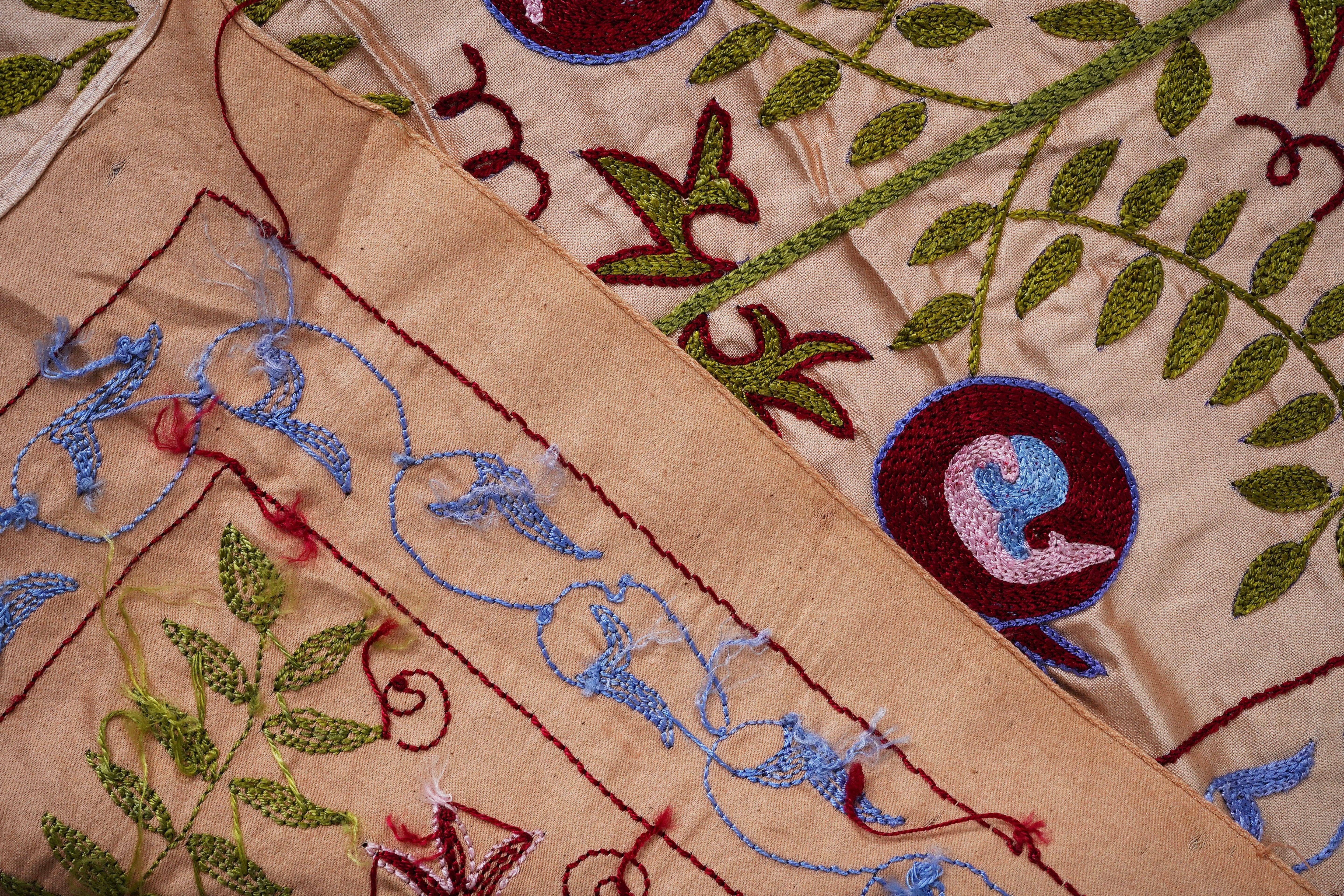 Hand-Embroidered Suzani Runner 1'9'' x 6'3''