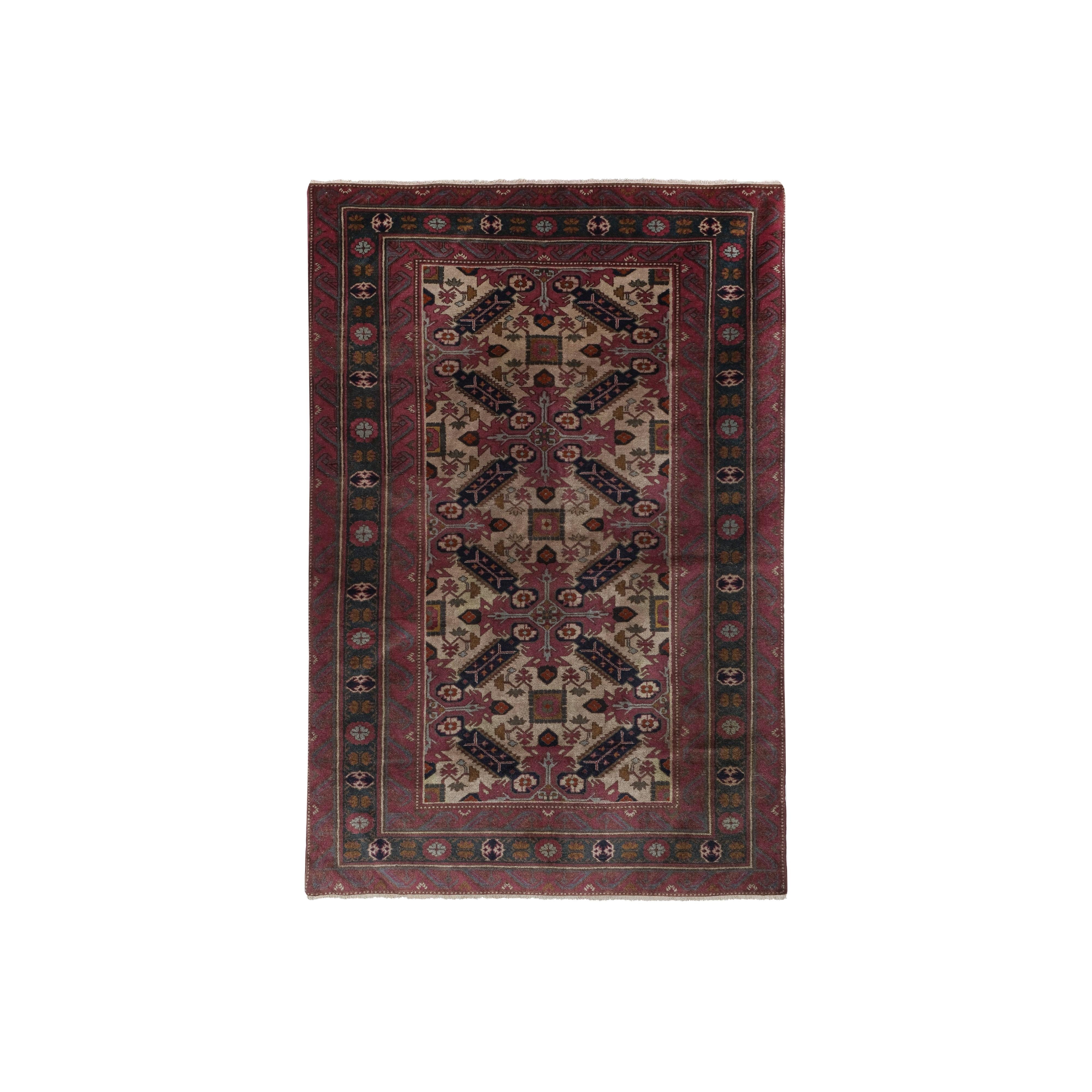 Vintage Caucasian Rug 4'2'' x 6'3''