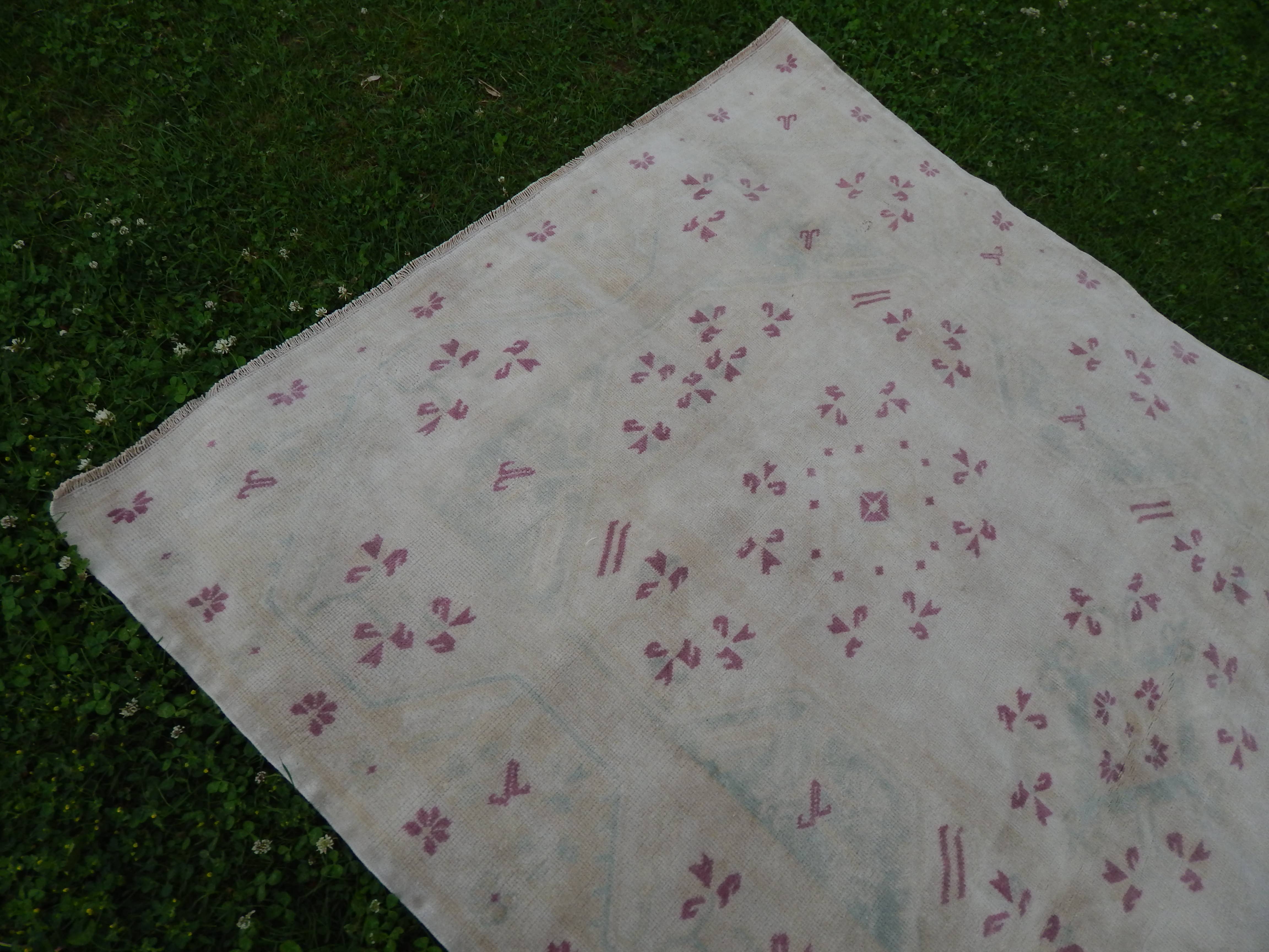 Vintage Oushak Rug 5'1'' x 7'10''