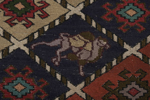 Vintage Turkish Kilim Rug 4'2'' x 6'5''
