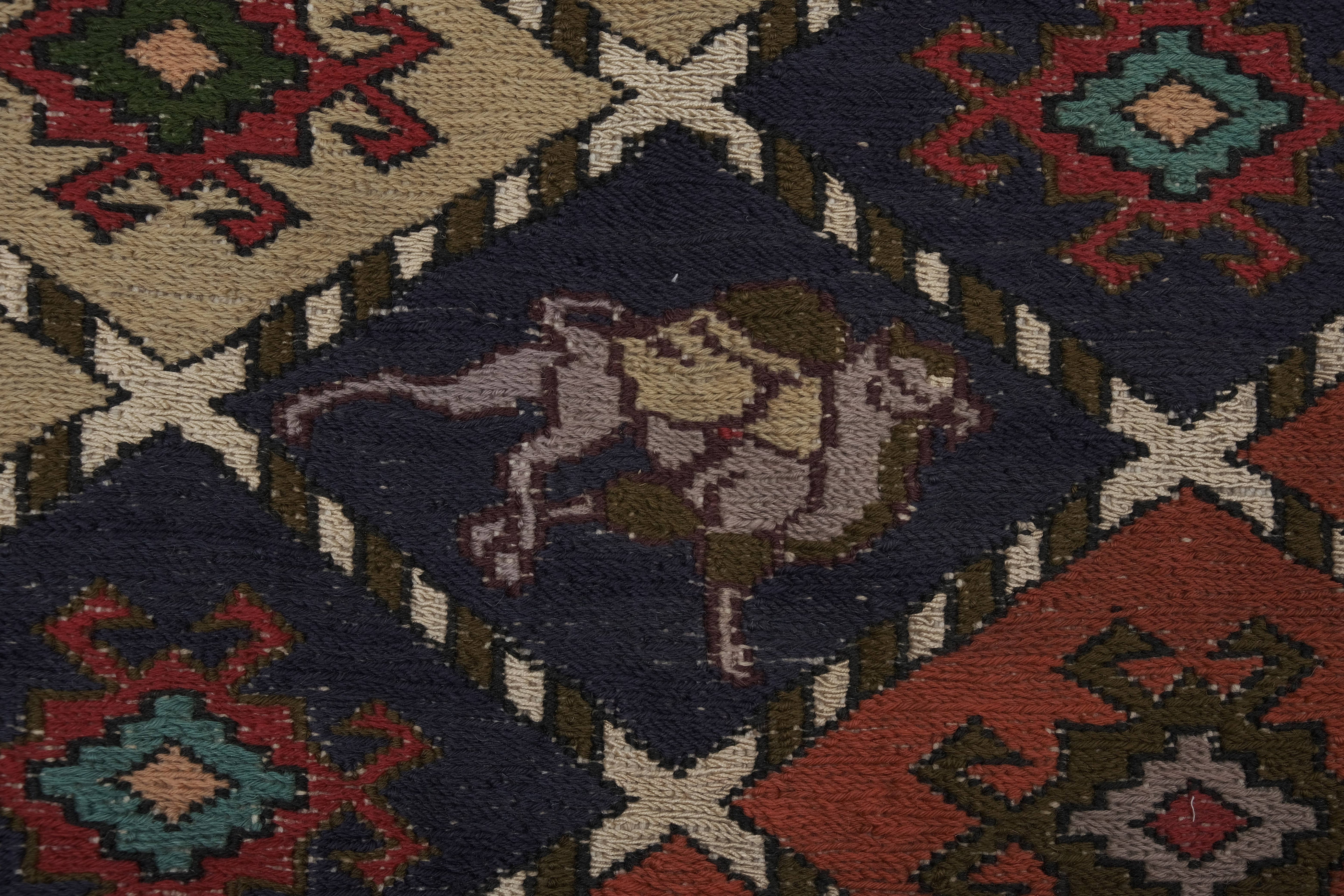 Vintage Turkish Kilim Rug 4'2'' x 6'5''